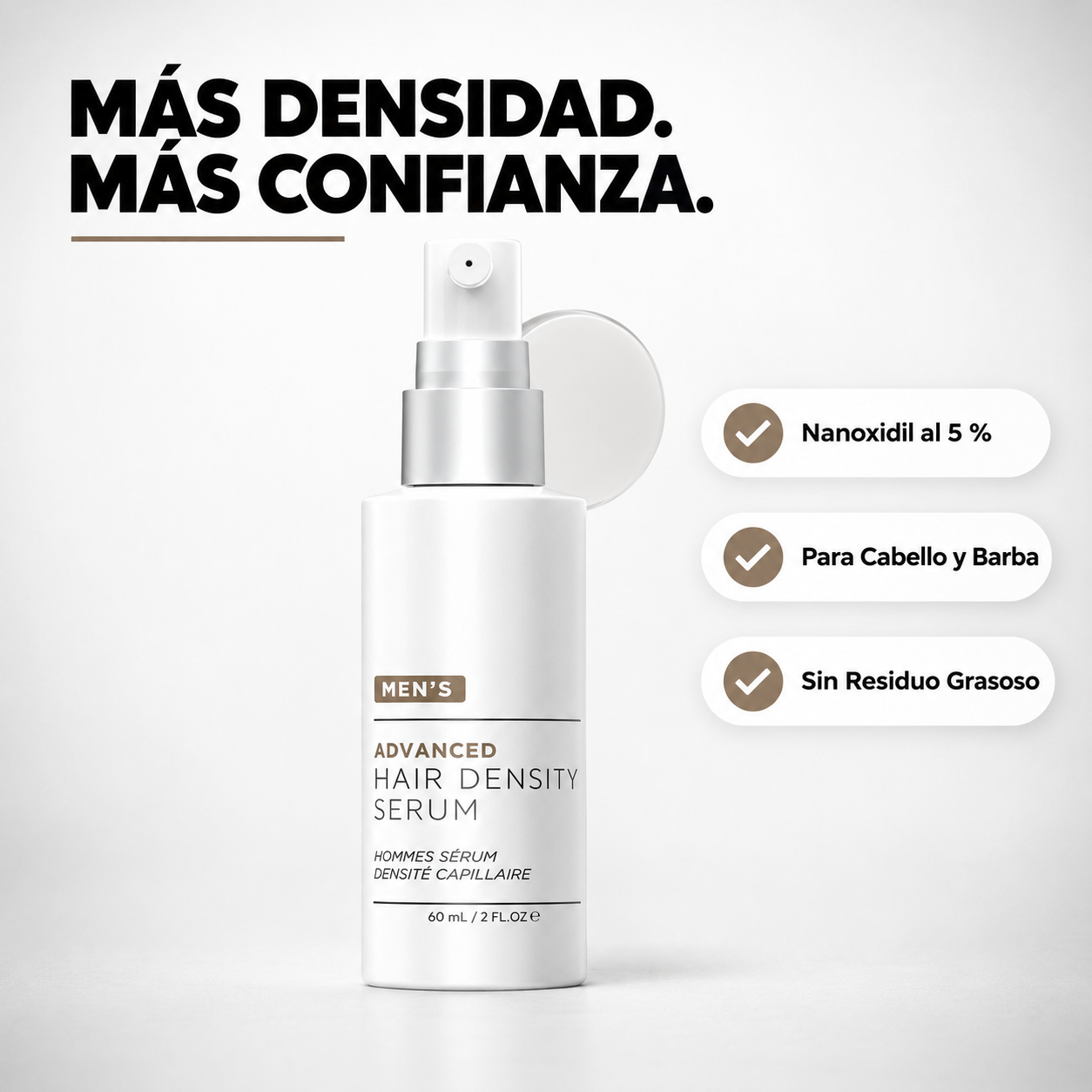 Sérum para la densidad capilar con Nanoxidil al 5 %