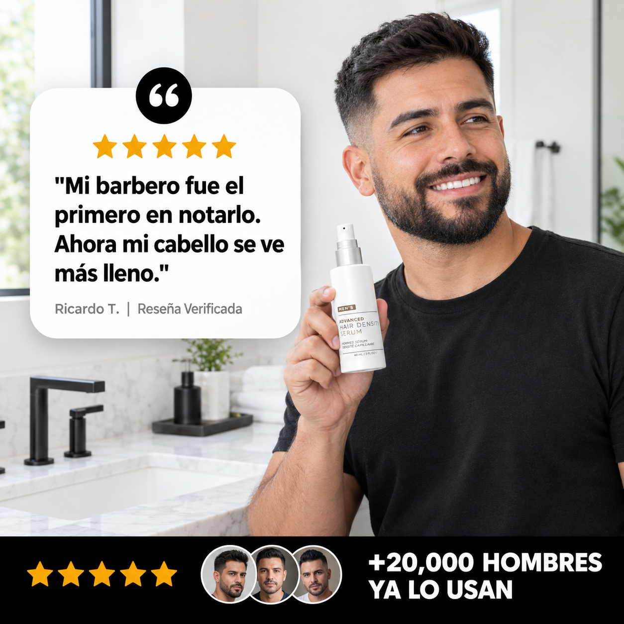 Sérum para la densidad capilar con Nanoxidil al 5 %