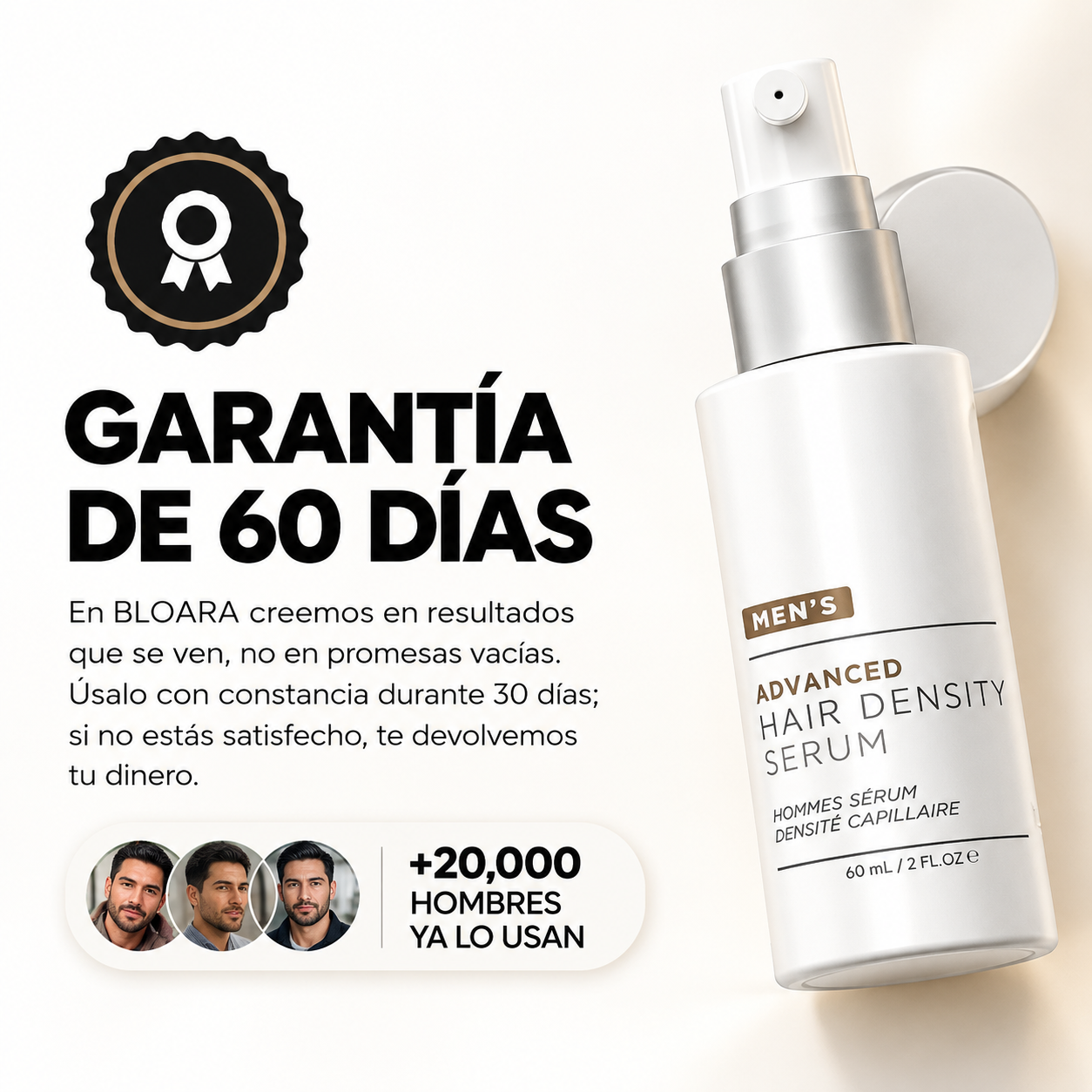 Sérum para la densidad capilar con Nanoxidil al 5 %